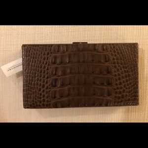 Banana Republic Brown Crocodile Clutch